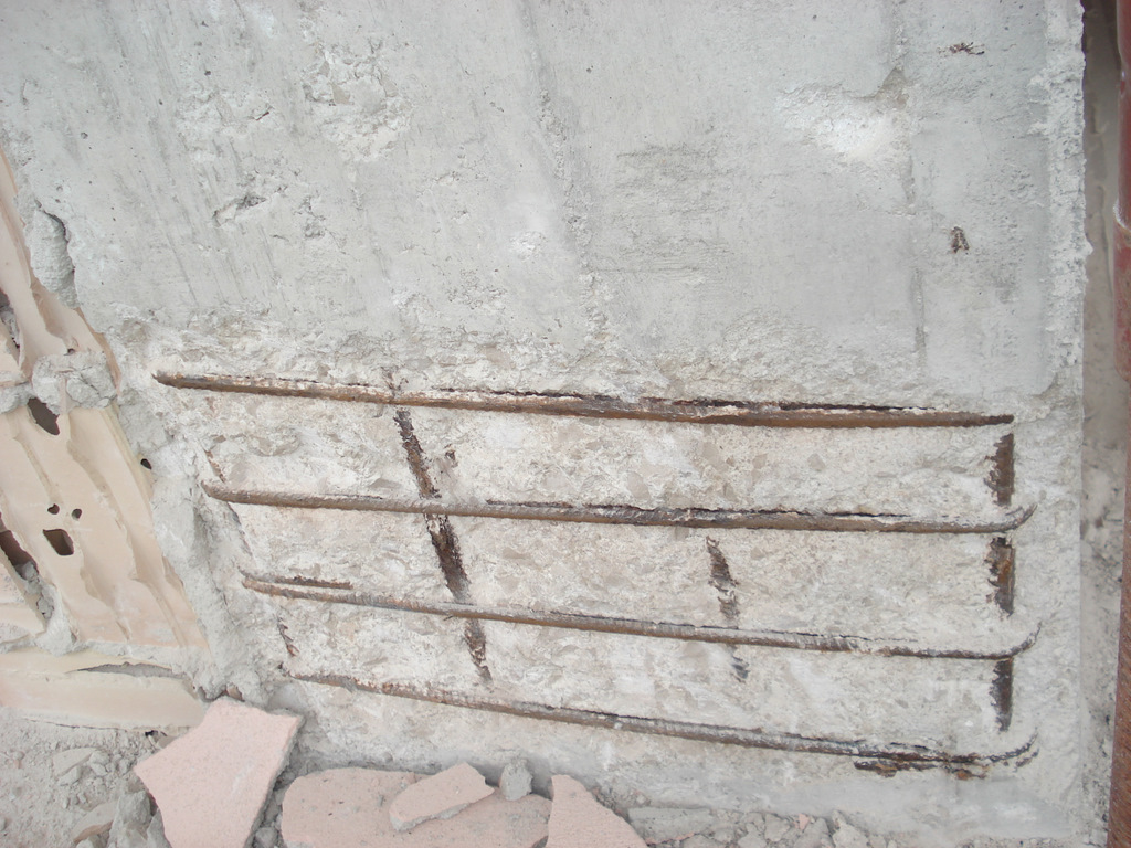 Intervento di trattamento del cemento armato