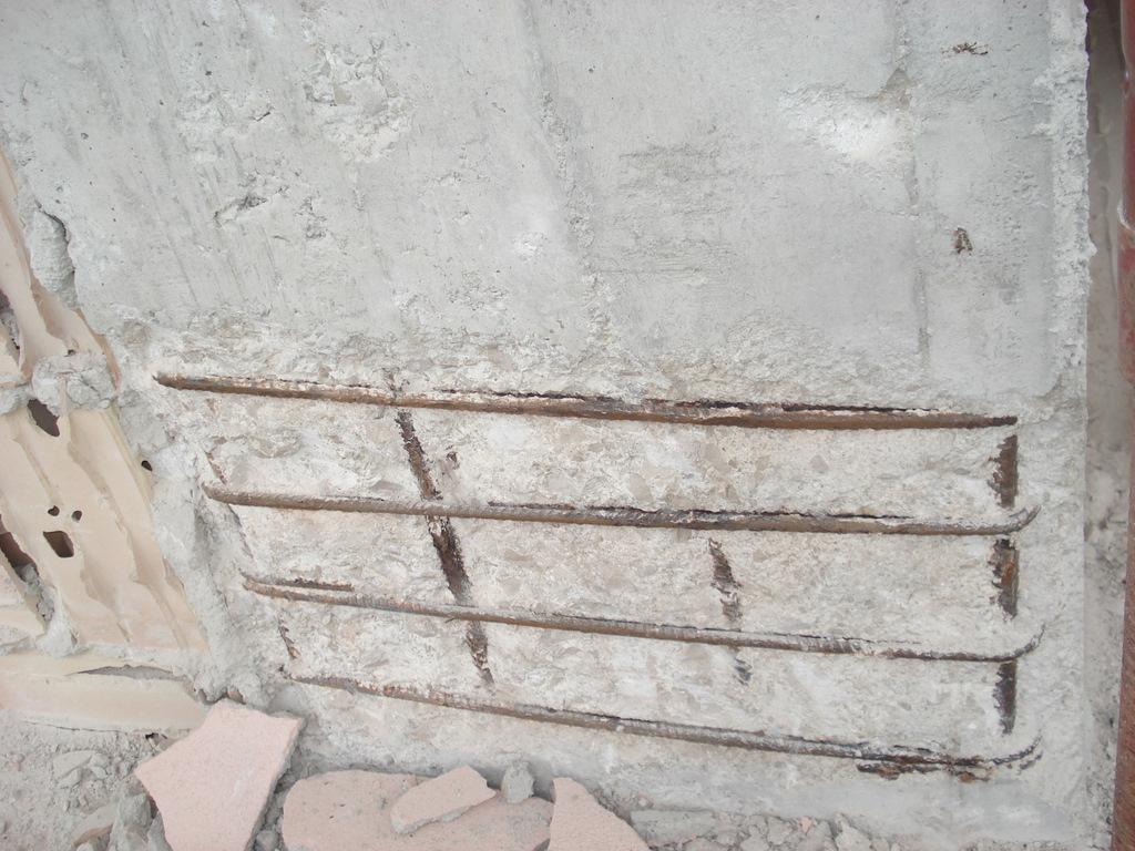 Intervento di trattamento del cemento armato