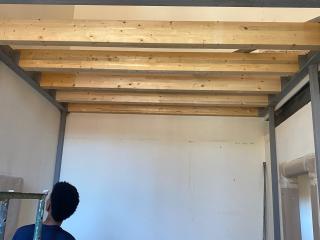 Soppalco misto legno e carpenteria metallica