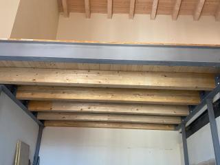 Soppalco misto legno e carpenteria metallica