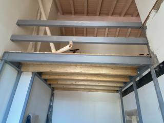 Soppalco misto legno e carpenteria metallica
