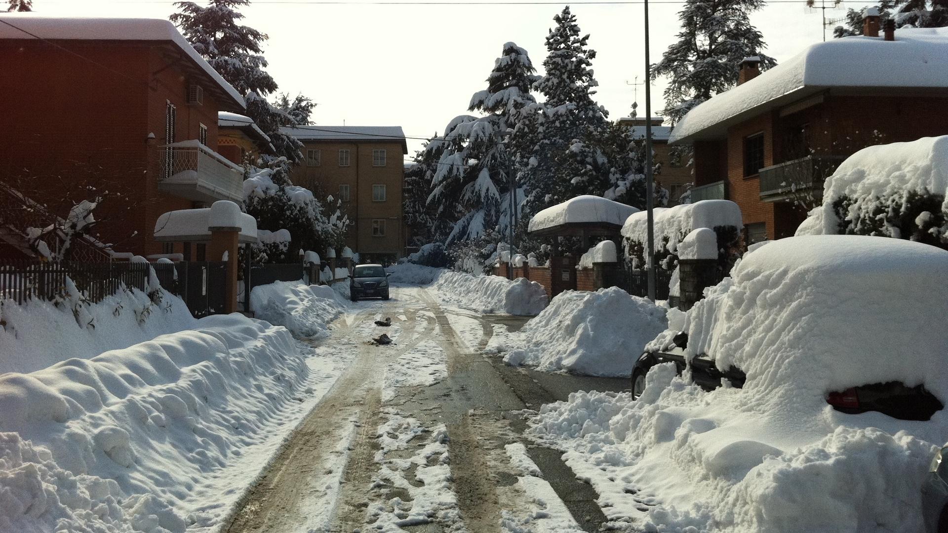 Rimozione neve a Bologna