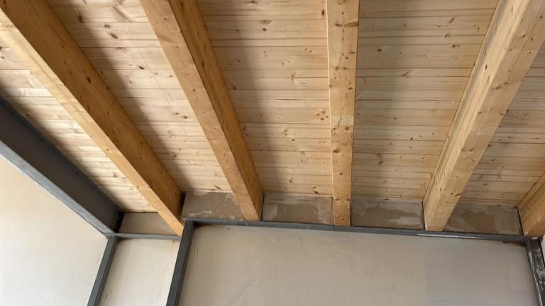 Soppalco misto legno e carpenteria metallica