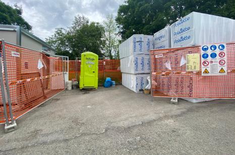 Cantiere a Bologna per rifacimento facciata e cappotto termico