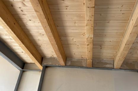 Soppalco misto legno e carpenteria metallica