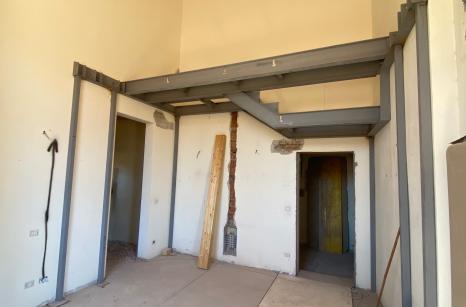 Soppalco misto legno e carpenteria metallica