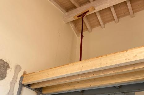 Soppalco misto legno e carpenteria metallica