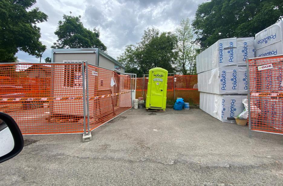 Cantiere a Bologna per rifacimento facciata e cappotto termico